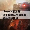 bloxorz第九关通关攻略与密码详解，轻松突破挑战