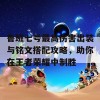 鲁班七号最高伤害出装与铭文搭配攻略，助你在王者荣耀中制胜