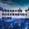 王布莱克新手攻略：平民玩家必看技能与战斗技巧解析