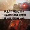 掌上TGP助力2020年DNF深渊副本挑战与高效管理攻略