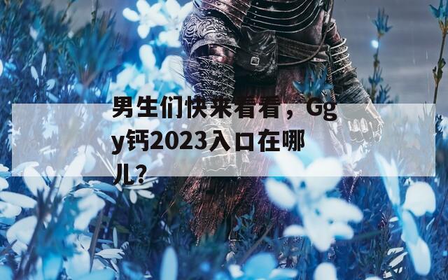 男生们快来看看，Ggy钙2023入口在哪儿？