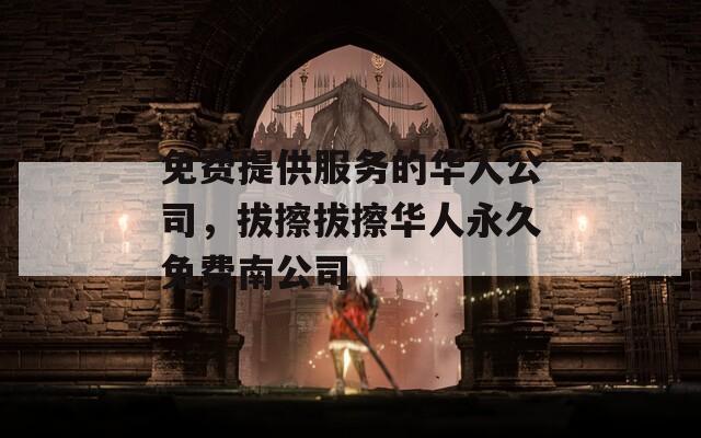 免费提供服务的华人公司，拔擦拔擦华人永久免费南公司