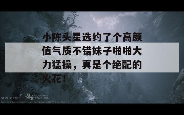 小陈头星选约了个高颜值气质不错妹子啪啪大力猛操，真是个绝配的火花！