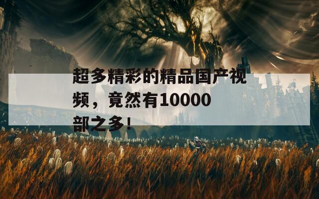 超多精彩的精品国产视频，竟然有10000部之多！