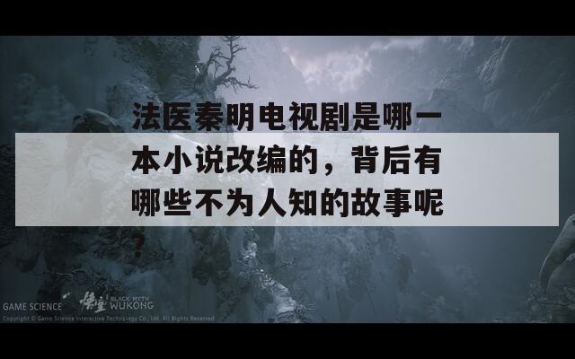 法医秦明电视剧是哪一本小说改编的，背后有哪些不为人知的故事呢？