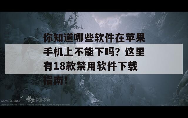 你知道哪些软件在苹果手机上不能下吗？这里有18款禁用软件下载指南！