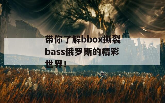 带你了解bbox撕裂bass俄罗斯的精彩世界！