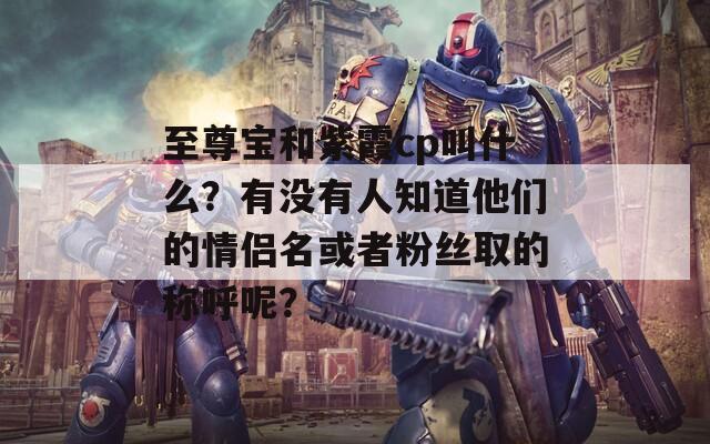 至尊宝和紫霞cp叫什么？有没有人知道他们的情侣名或者粉丝取的称呼呢？