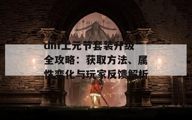 dnf上元节套装升级全攻略：获取方法、属性变化与玩家反馈解析