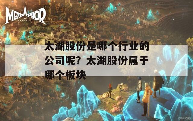 太湖股份是哪个行业的公司呢？太湖股份属于哪个板块