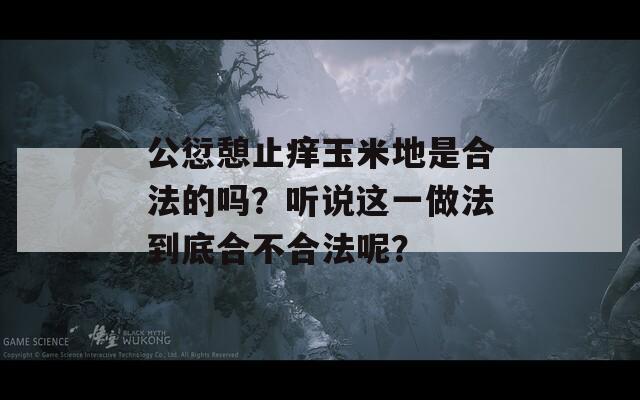 公愆憩止痒玉米地是合法的吗？听说这一做法到底合不合法呢？