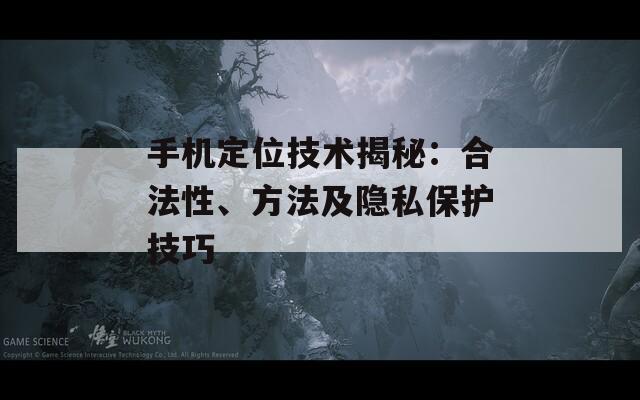 手机定位技术揭秘：合法性、方法及隐私保护技巧