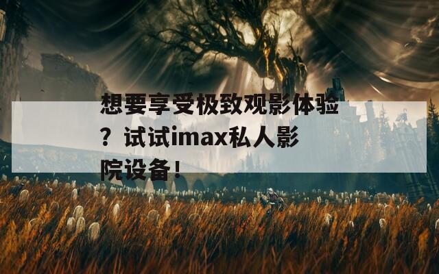 想要享受极致观影体验？试试imax私人影院设备！