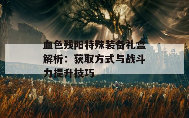 血色残阳特殊装备礼盒解析：获取方式与战斗力提升技巧