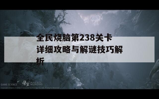 全民烧脑第238关卡详细攻略与解谜技巧解析