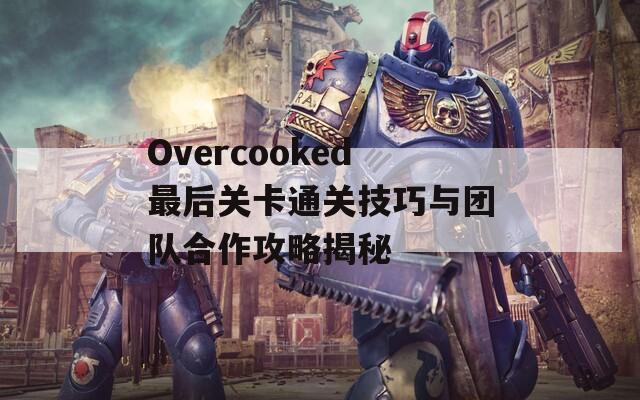 Overcooked最后关卡通关技巧与团队合作攻略揭秘