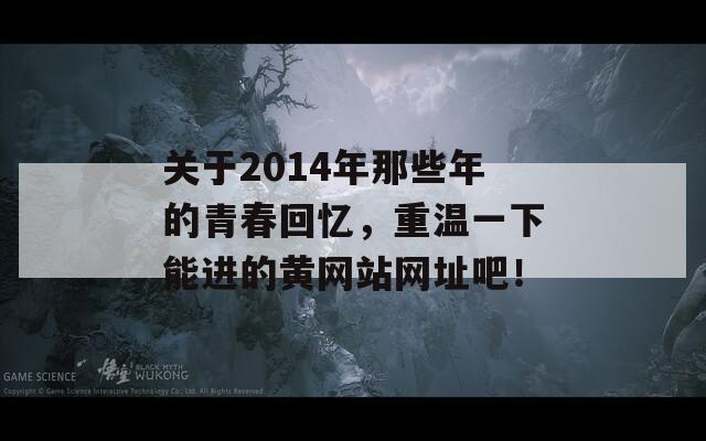 关于2014年那些年的青春回忆，重温一下能进的黄网站网址吧！